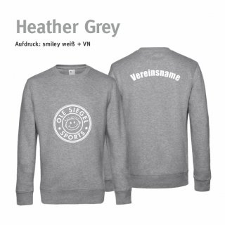 Smiley Torwart Sweater heather grey/wei
