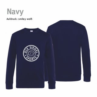 Smiley Torwart Sweater navy/wei