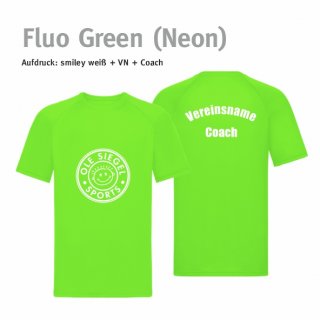 Smiley Trainer Trikot fluo green (neon)/wei