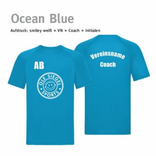 Smiley Trainer Trikot ocean blue/wei