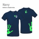 T-Shirt Handball!-Collection Unisex navy L neongrn/weiss