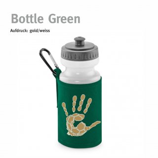 Trinkflasche mit Halter Handball!-Collection bottle green