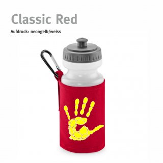 Trinkflasche mit Halter Handball!-Collection classic red