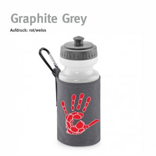 Trinkflasche mit Halter Handball!-Collection graphite grey